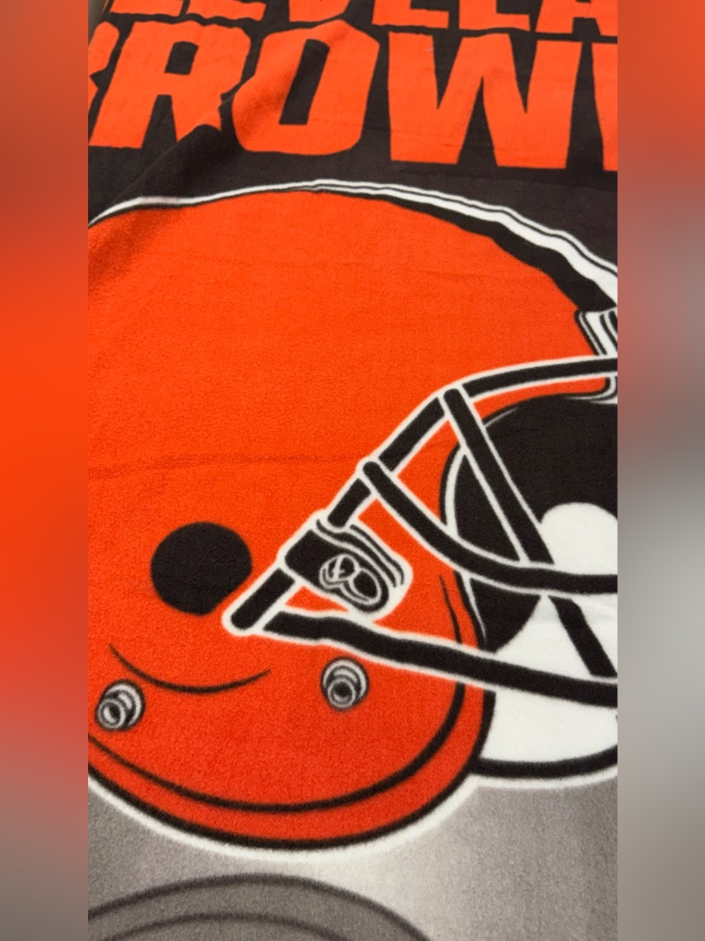 Bold Orange and Brown Football Graphic Throw Blanket